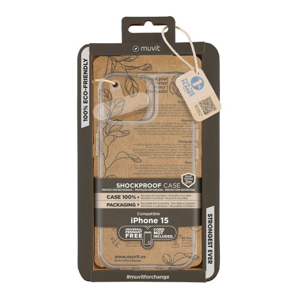 Muvit Capa Shockproof 2M para iPhone 15 Clear