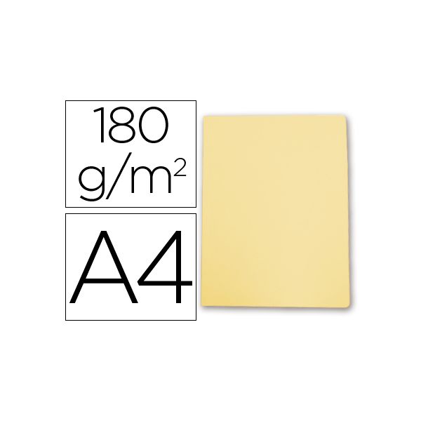Gio 50 un. Classificador Cartolina Din A4 Amarelo Pastel 180 G - 8427291004470
