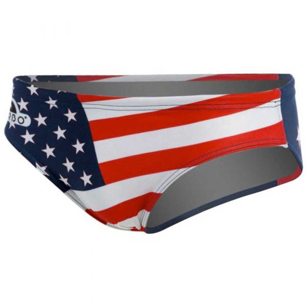 Turbo Usa Swimming Brief Vermelho,Azul S Homem
