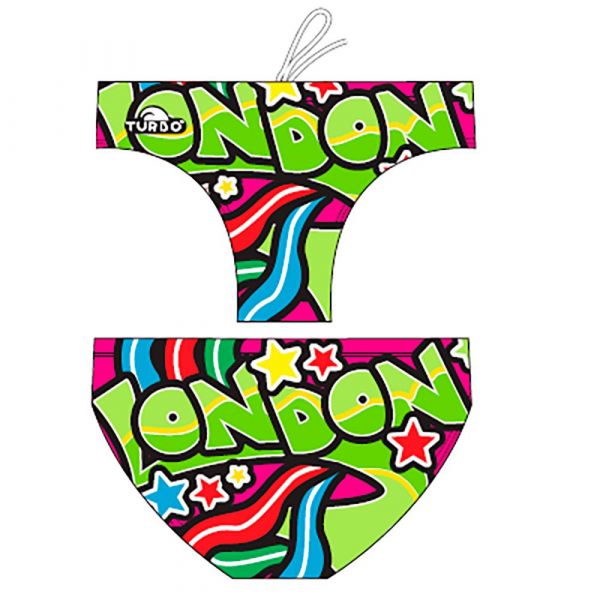 Turbo Graffiti London Swimming Brief Colorido XL Homem