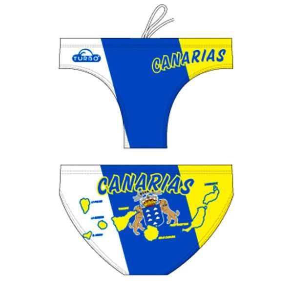 Turbo Canarias Shield Swimming Brief Amarelo,Branco,Azul XL Homem