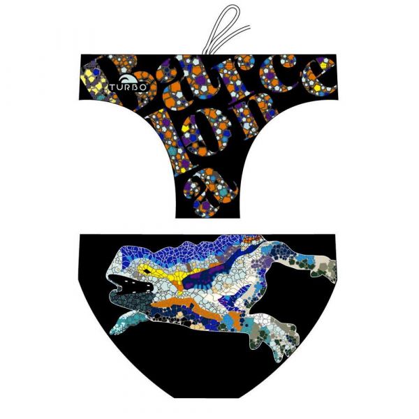 Turbo Gaudi Bcn Swimming Brief Preto 5XL Homem