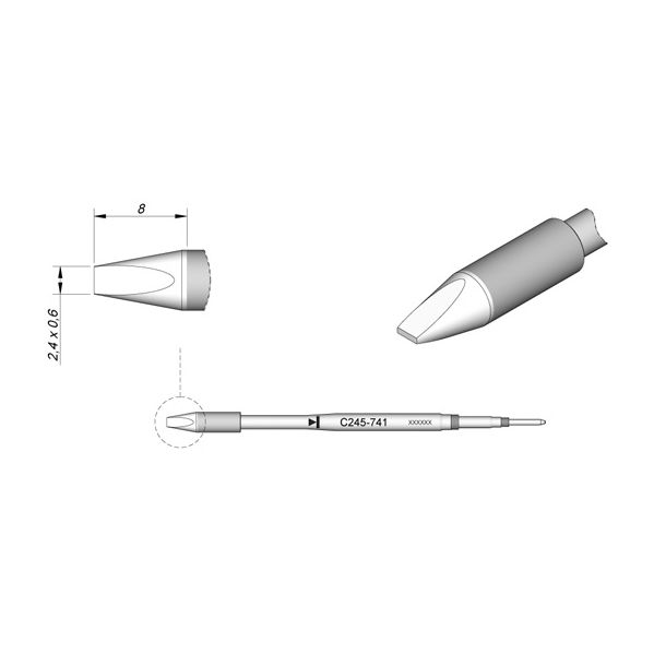 JBC Ponta 2.4x0.6mm Jbc C245-741