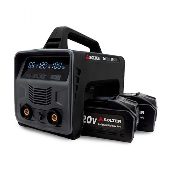 Solter Equipamento de Soldadura SOLBAT SB-120 90A 2 Baterias Lítio 20V/40V