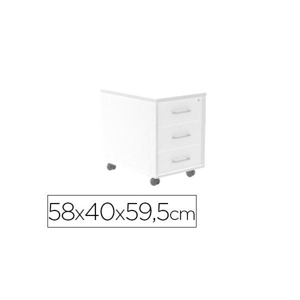 Rocada Armário com 3 Gavetas Store 58x40x59,5 cm AQ04 Branco - 4003AW04