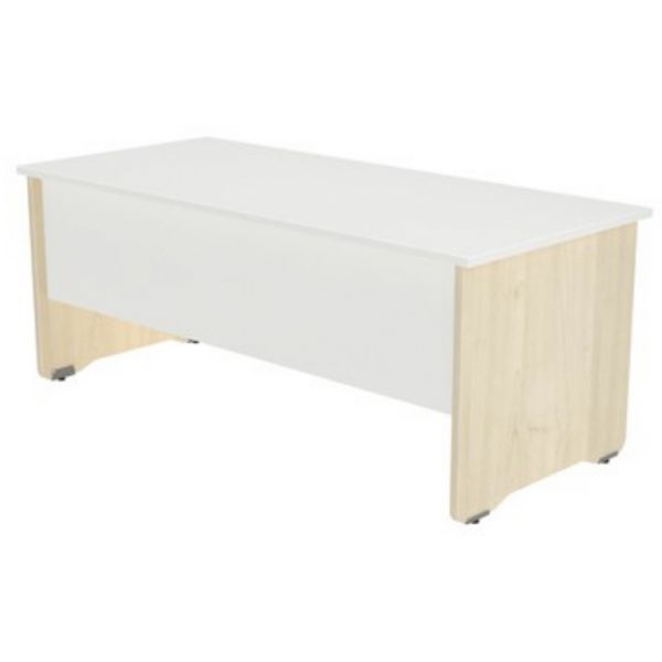 Makro Paper Secretárias Escritório Rocada Work 180X84CM Alumínio Branco - 289443-B