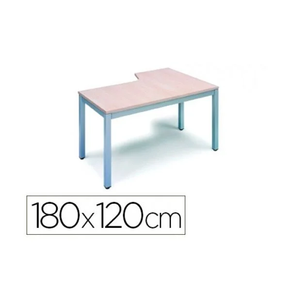 Rocada Ala p/ Mesa Série Executive 180x120cm Esquerda Faia - 2054AD01