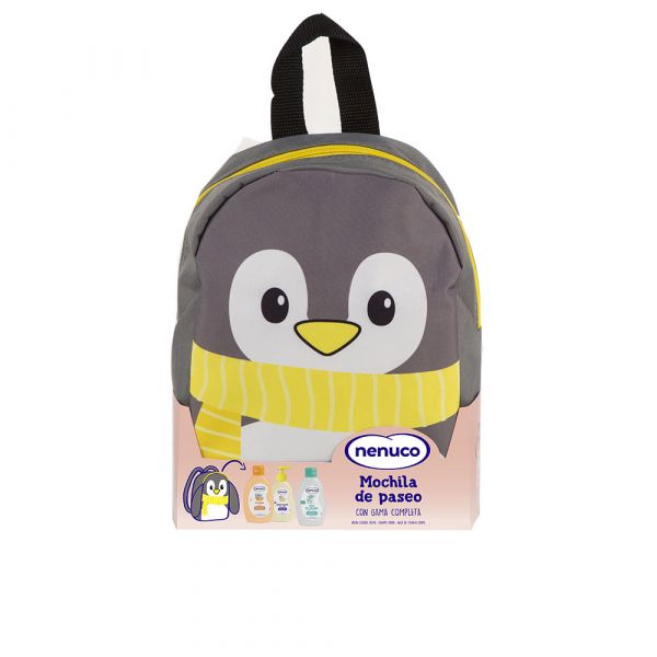Nenuco Mochila de Caminhada Pinguim - Colónia Nenuco + Shampoo + Sabonete Líquido Ultra Suave 28cm