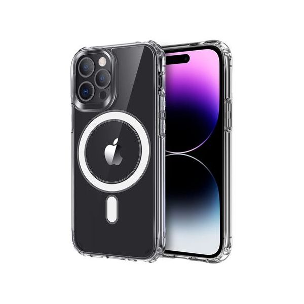 4-OK Capa com Magsafe para Apple iphone 15 Pro Max Clear