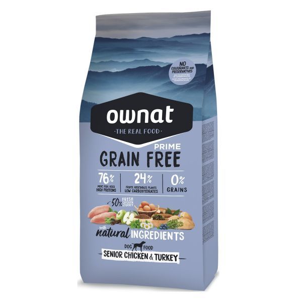 Ownat Prime Grain Free Senior Chicken & Turkey 12Kg