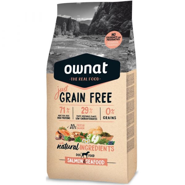 Ownat Just Grain Free Salmon & Seafood 14Kg