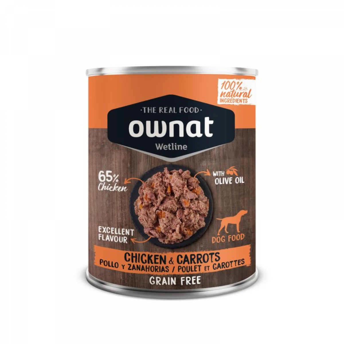 Ownat Wetline Chicken with Carrots Ração Húmida para Cão - Campet