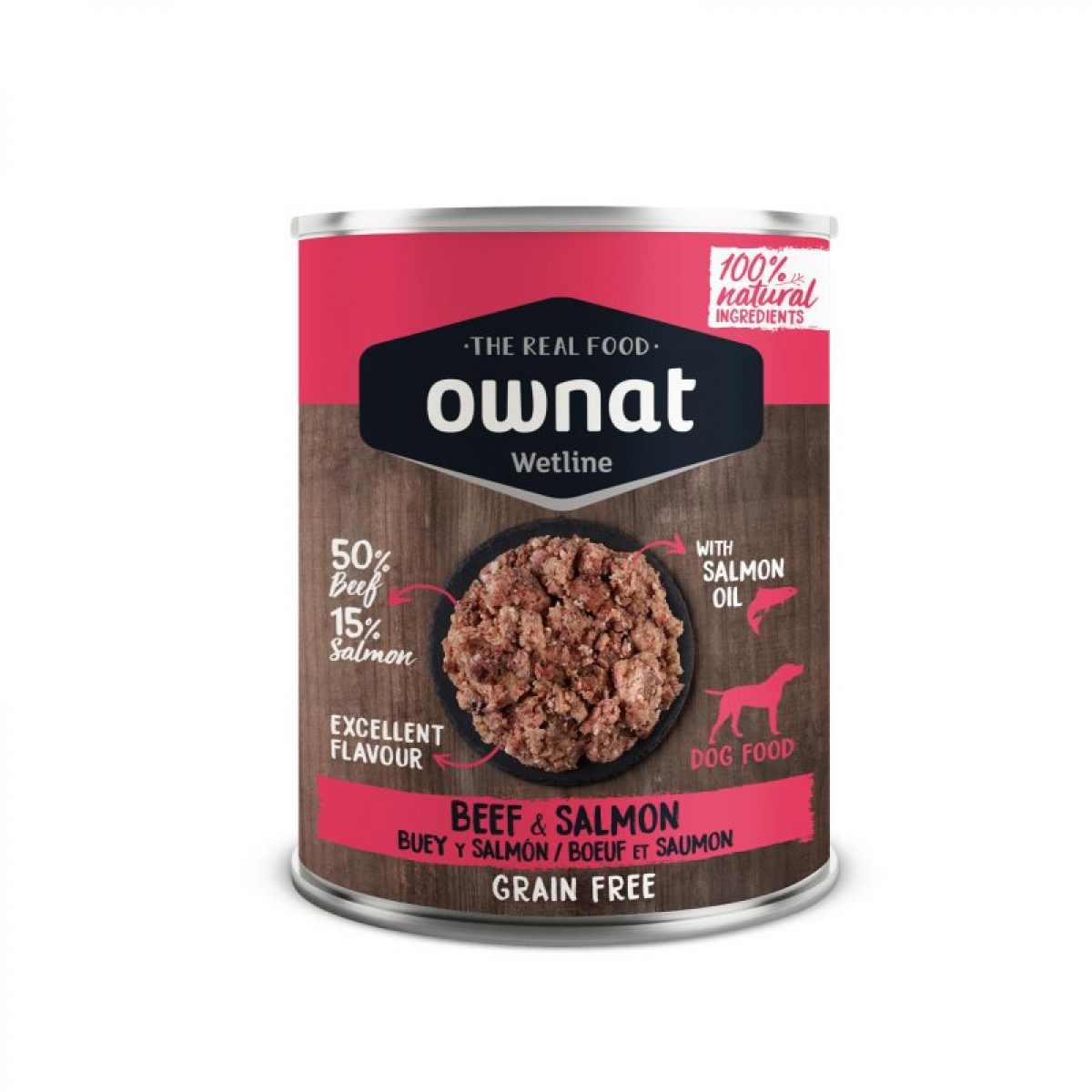 Ownat Wetline Beef and Salmon Ração Húmida para Cão - Campet