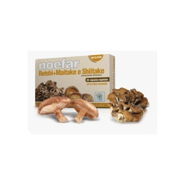 Noefar Reishi + Maitake + Shiitake 30 Cápsulas