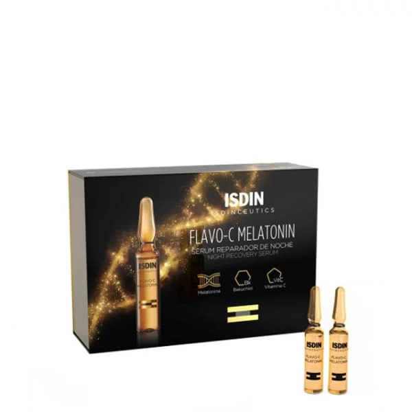 Sérum de Noite Isdin Flavo C Melatonin Reparador Ampolas 10x2ml