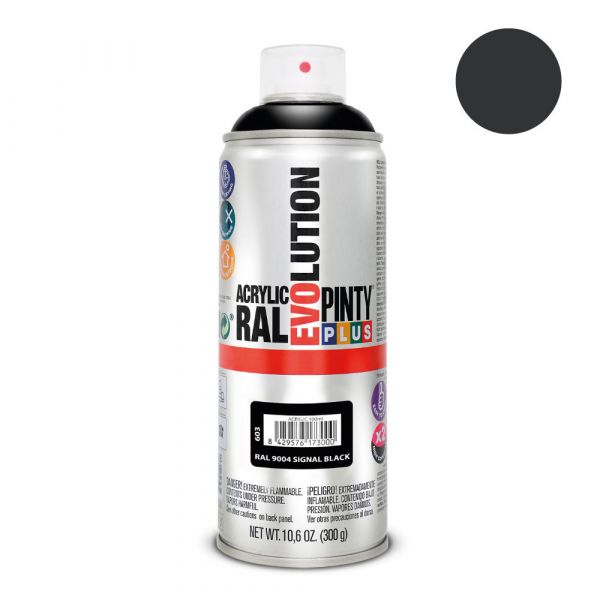 Pinty Plus Tinta em Spray Pintyplus Evolution 520cc Ral 9004 Preto - 95797