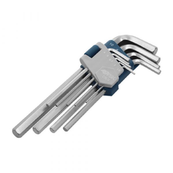 Ferrestock Jogo de Chaves Sextavadas 1,5 - 2 - 2,5 - 3 - 4 - 5 - 6 - 8 - 10 mm 9 Pcs - S6500996