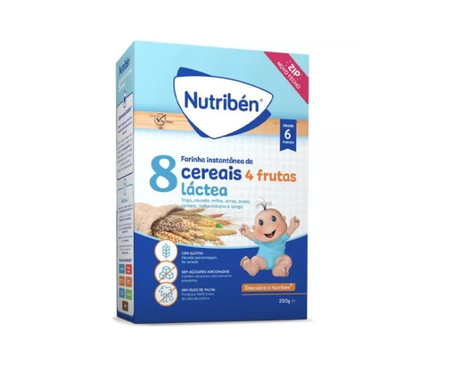 NUTRIBEN FARINHAS 8 CEREAIS 4 FRUTA LACTEA 250G