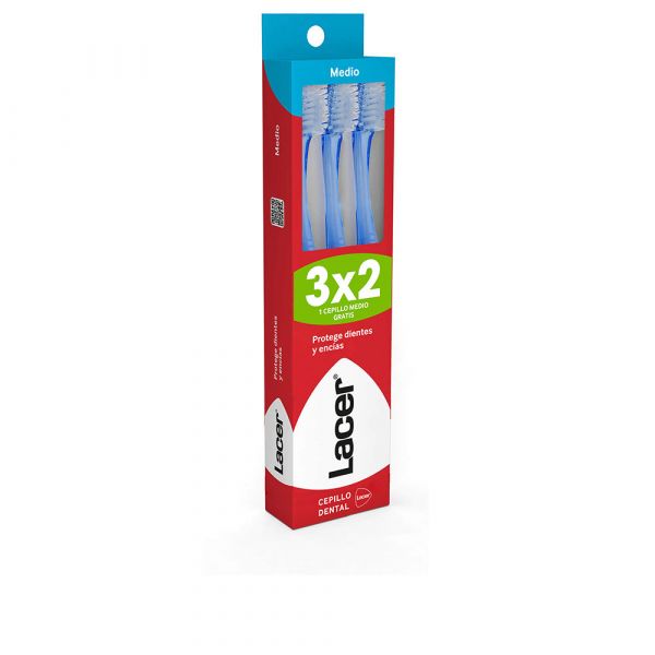 Lacer Escova de Dentes Média 3 Unidades