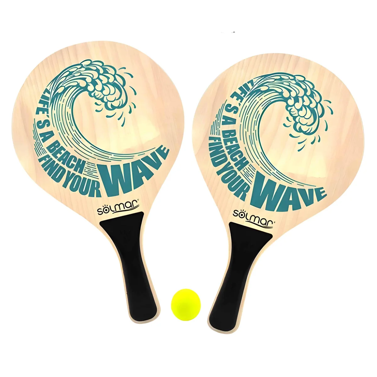 Conjunto Raquetes de Praia Tradicional Wave Solmar