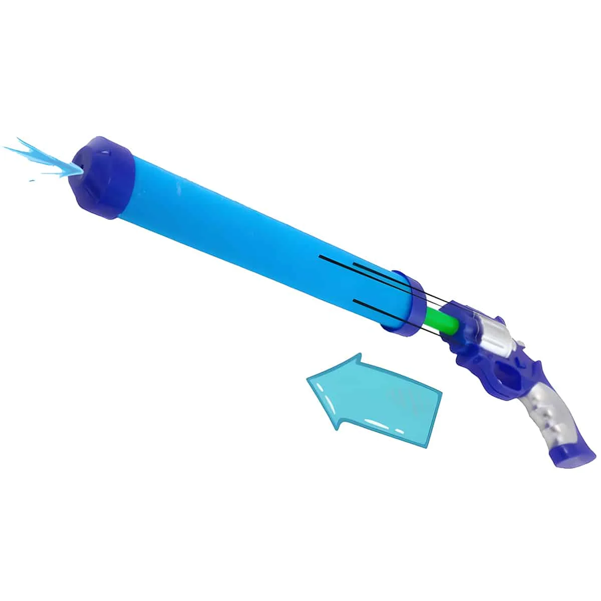 Pistola de Água Revólver Espuma 40 cm Solmar