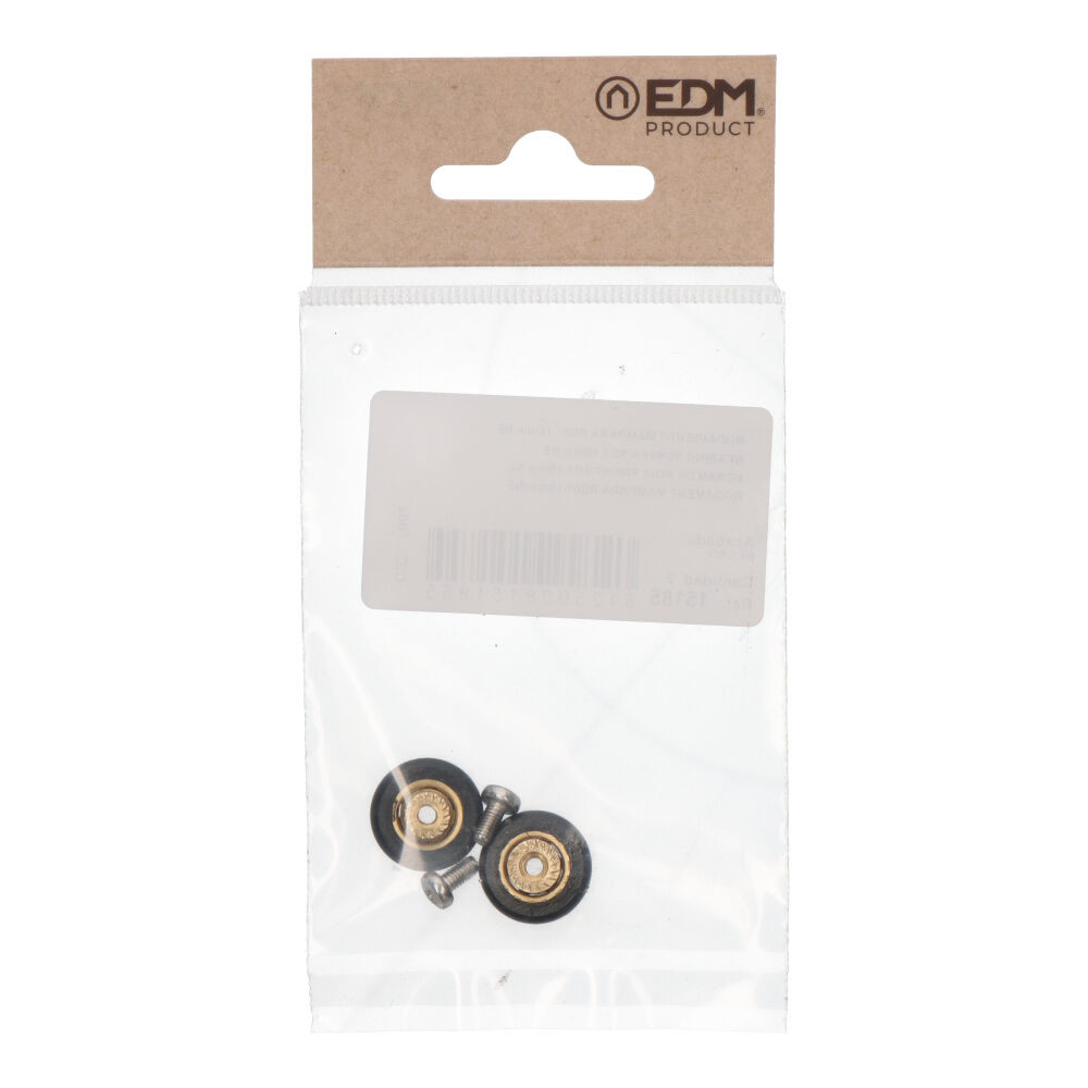 Blíster com 2 rodas de portas de duche rd1 ø16mm ne 91796 edm
