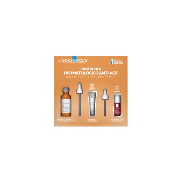 La Roche Posay Effaclar Vitamina C12 Sérum 30ml + Hyalu B5 Serum Olhos 5ml + Retinol B3 Sérum 10ml Coffret