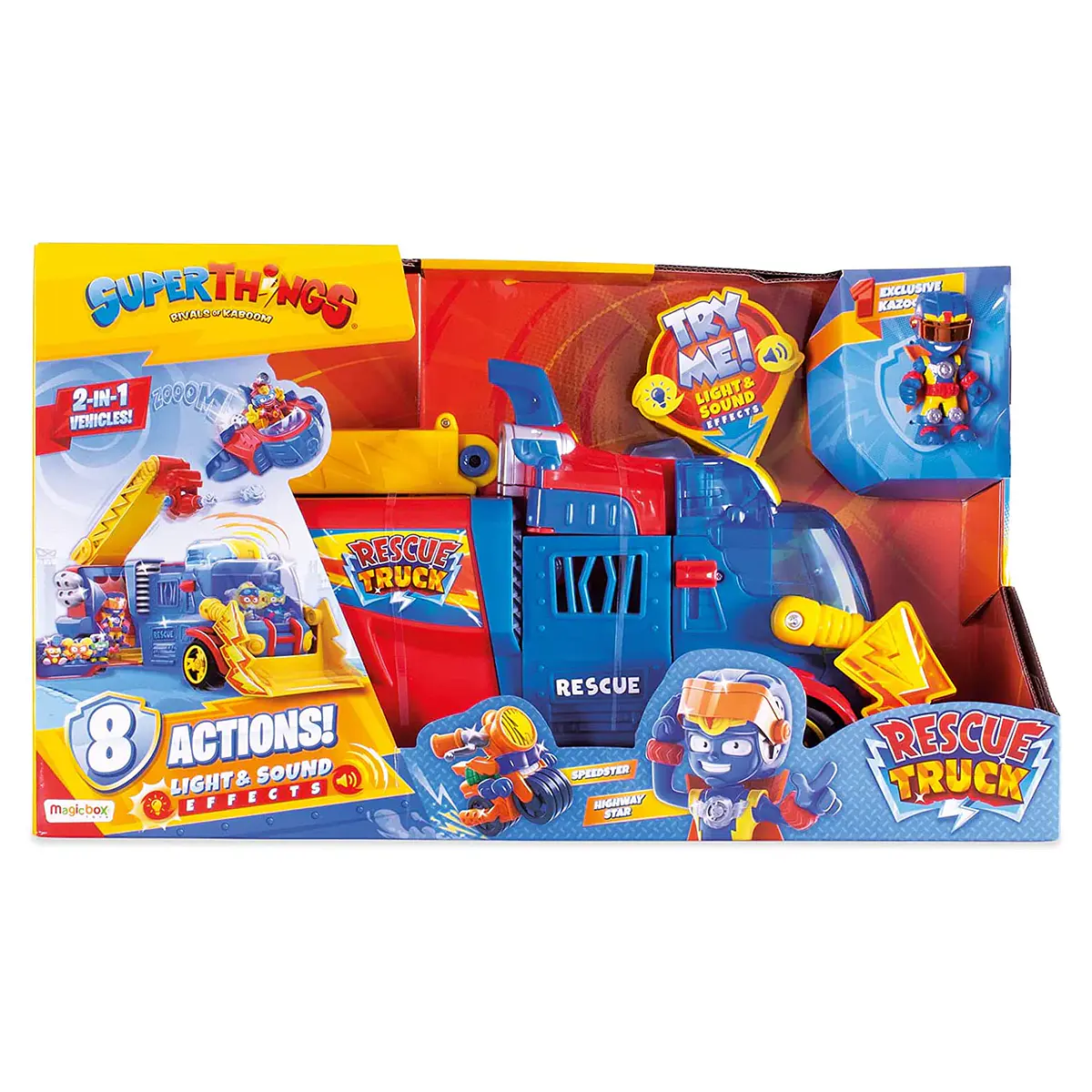 Camião de Resgate Superthings com Escada e Nave