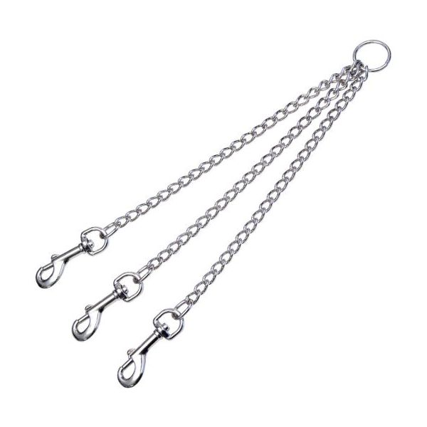Gloria Pets Alça de Corrente para Três Cães 60cm x 3mm