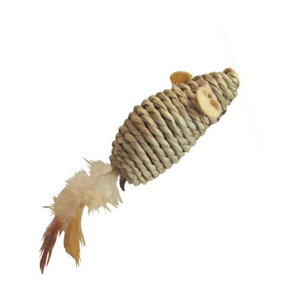 Gloria Brinquedo Gato Gato Rato Seagrass com Penas 31 g - JU00427