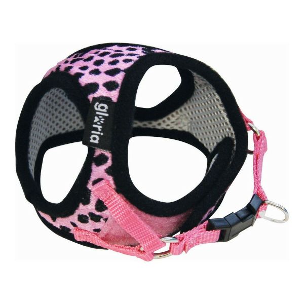 Gloria Arnês para Cães Leopardo 17-22 cm Cor de Rosa Tamanho XS