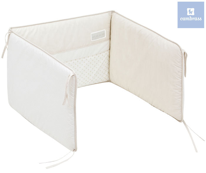 Cambrass - Protetor cama de grades 60x40 cm STAR Beje