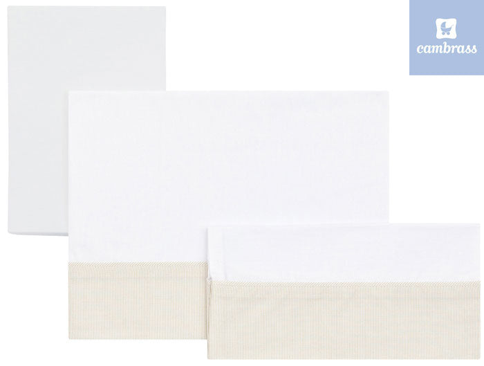Cambrass - Jogo de lençois alcofa BEIGE, STAR