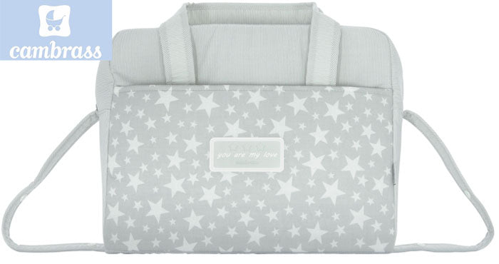 CAMBRASS - SACO DE MATERNIDADE ESTRELA CINZA 17x39x32 CM