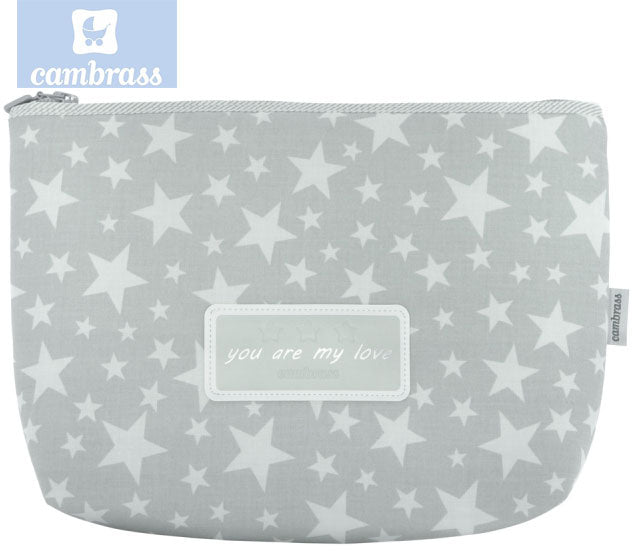 CAMBRASS - NECESSAIRE ESTRELA CINZA 6x28x20 CM