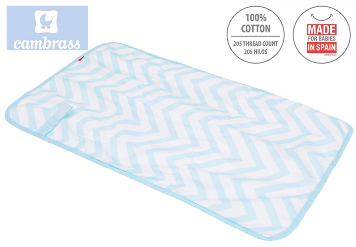 CAMBRASS - MUDA FRALDAS 39x65 CM ZIGZAG AZUL