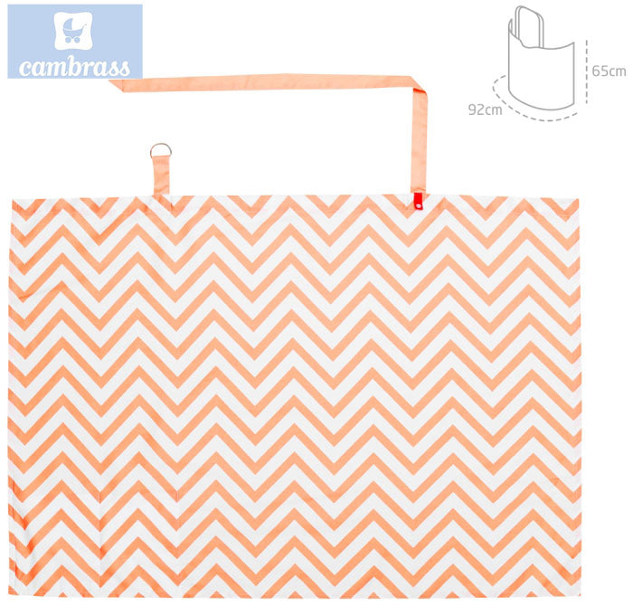 CAMBRASS - CAPA DE AMAMENTAÇÃO ZIGZAG CORAL 92x65 CM