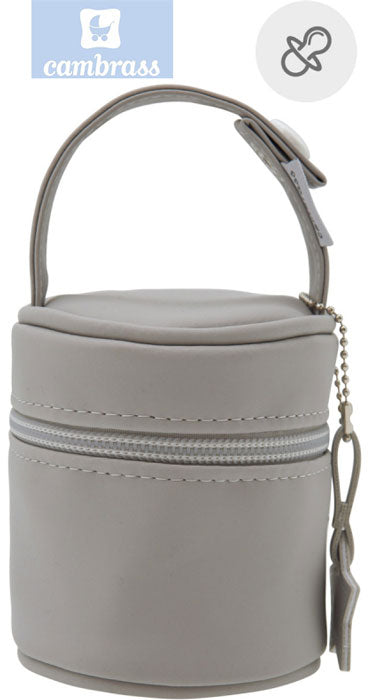 CAMBRASS - PORTA CHUPETAS CINZA 8,5x8,5x11 CM