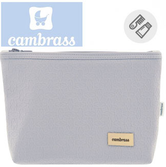 CAMBRASS - NECESSAIRE CINZA LUXUOSO 6x28x20 CM