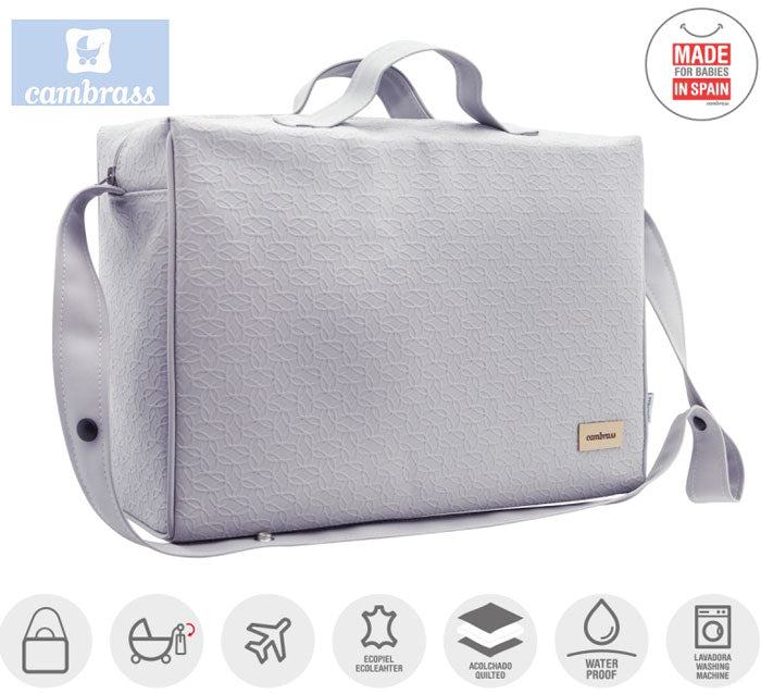 CAMBRASS - SACO DE MATERNIDADE LUXY CINZA 16x41.5x29 CM