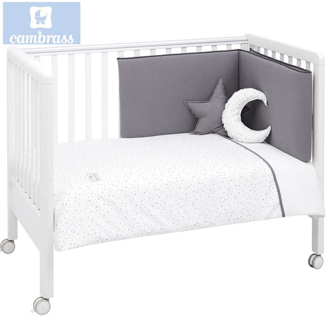CAMBRASS - CONJUNTO COLCHA 4 PCS.F. ASTRA CINZA 60x120 CM