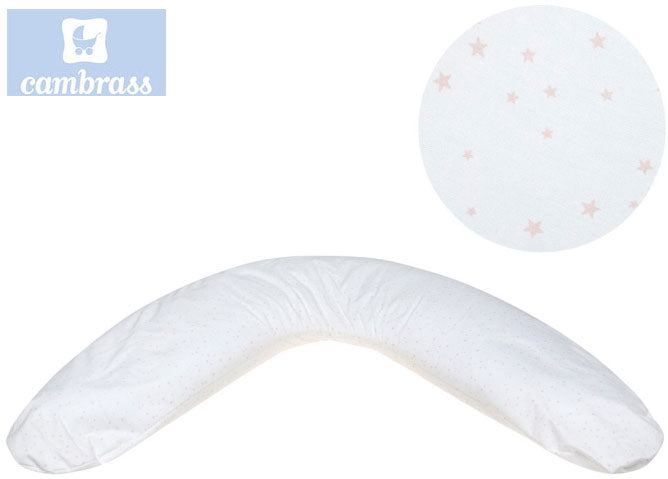 CAMBRASS - ALMOFADA DE AMAMENTAÇÃO 16x118x80 CM ASTRA ROSA / ESTRELA
