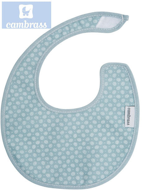 CAMBRASS - BABETE COM VELCRO ASTRA AZUL / FLORES 16x19 CM