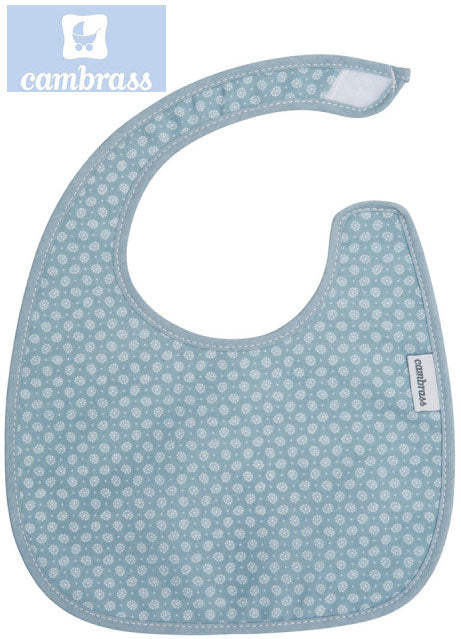 CAMBRASS - BABETE COM VELCRO ASTRA AZUL / FLORES 20x26 CM