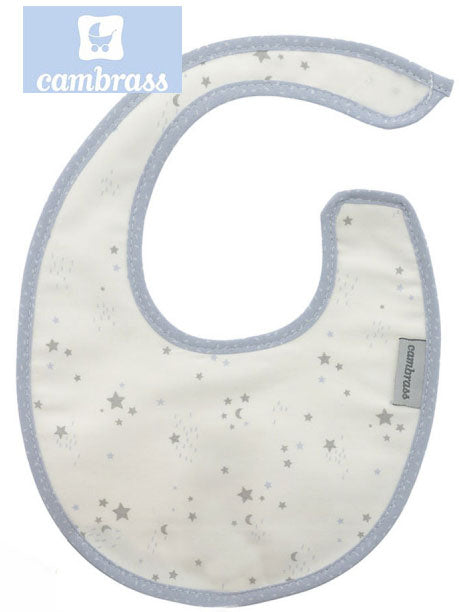 CAMBRASS - BABETE COM VELCRO CÉU AZUL / ESTRELA 16x19 CM