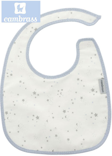 CAMBRASS - BABETE COM VELCRO CÉU AZUL / ESTRELA 20x26 CM