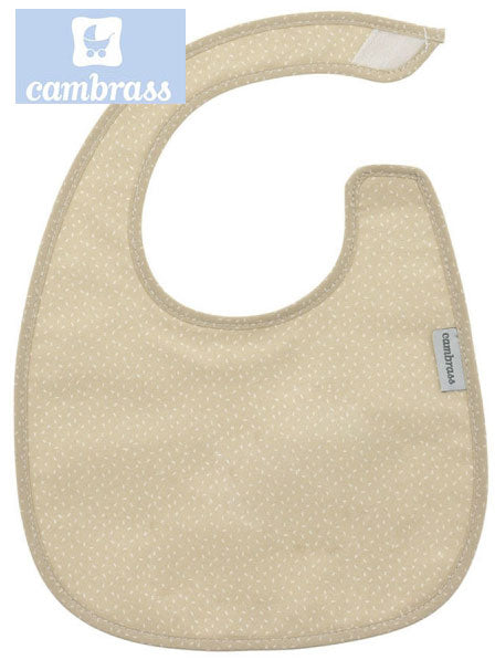 CAMBRASS - BABETE COM VELCRO CÉU BEGE / CHUVA 20x26 CM