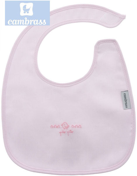 CAMBRASS - BABETE COM VELCRO PIO PIO ROSA 20x26 CM