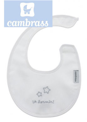 CAMBRASS - BABETE COM VELCRO PARA DORMIR BRANCO 16x19 CM