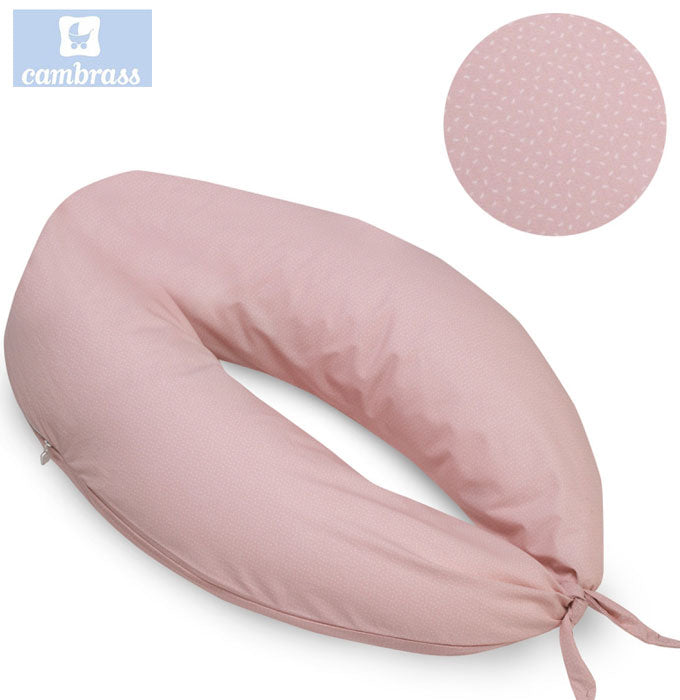 CAMBRASS - ALMOFADA DE AMAMENTAÇÃO LUNA 80x185x16 CM CÉU ROSA / CHUVA